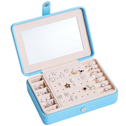 Multifunctional jewelry storage box by edenista in blue, for earrings and rings