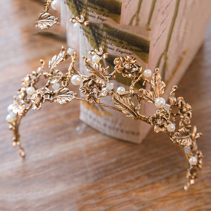 Baroque Vintage Bridal Headdress Crystal Handmade Headband by edenista