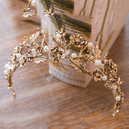 Baroque Vintage Bridal Headdress Crystal Handmade Headband by edenista
