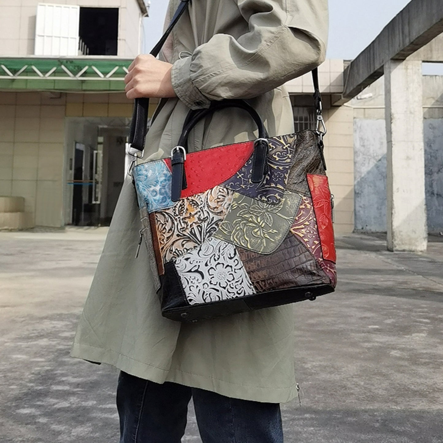 The New First Layer Cowhide Women's Bag Messenger Shoulder Bag by edenista