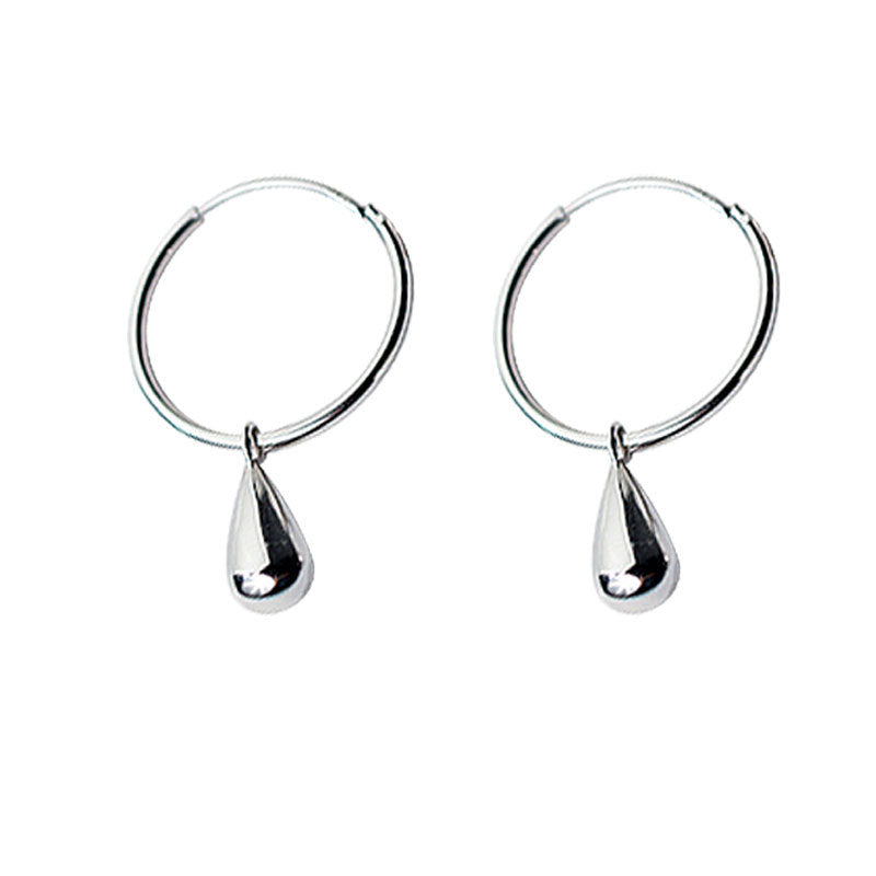 Sterling Silver Earrings Female Temperament Water Drop Earrings Hypoallergenic Earring Earrings by edenista