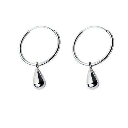 Sterling Silver Earrings Female Temperament Water Drop Earrings Hypoallergenic Earring Earrings by edenista