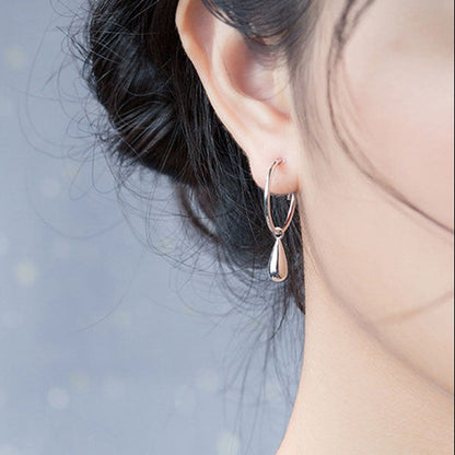 Sterling Silver Earrings Female Temperament Water Drop Earrings Hypoallergenic Earring Earrings by edenista