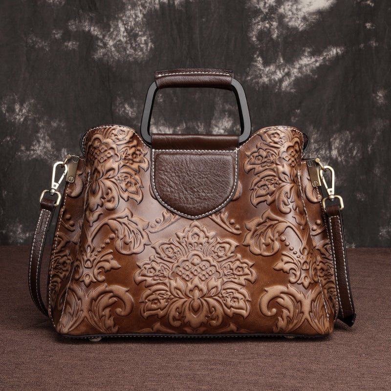 Genuine Leather Handbags Fashion Messenger Bags Cowhide Handbags by edenista