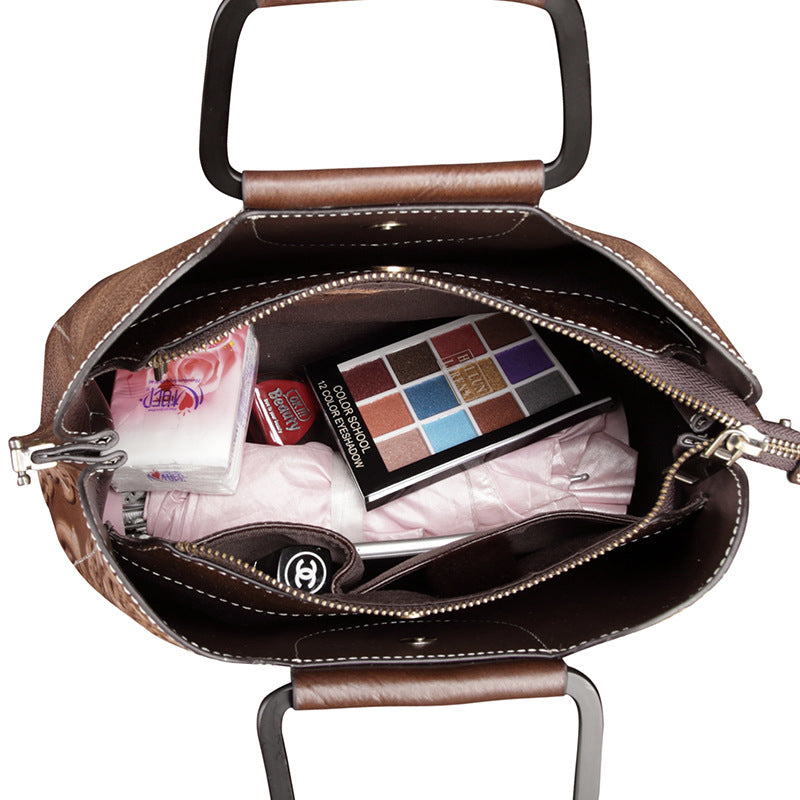 Genuine Leather Handbags Fashion Messenger Bags Cowhide Handbags by edenista