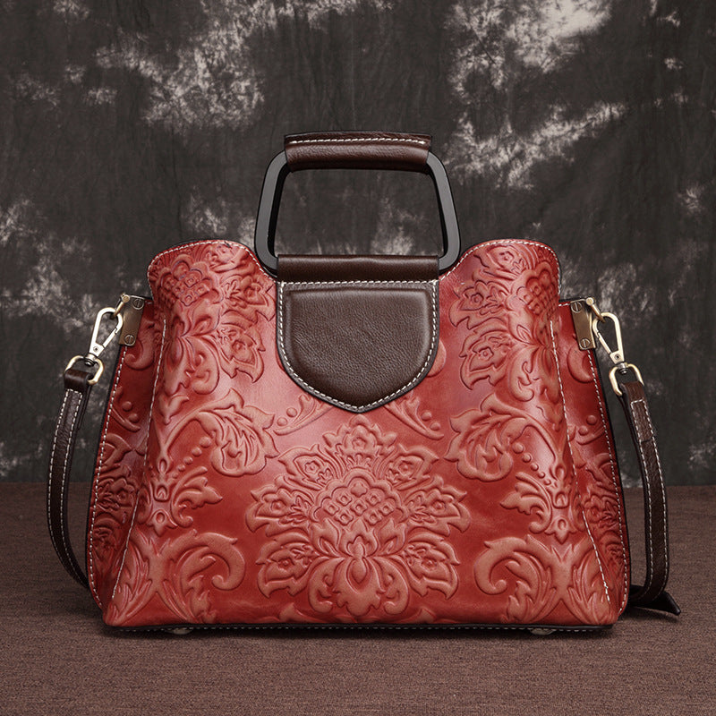 Genuine Leather Handbags Fashion Messenger Bags Cowhide Handbags by edenista