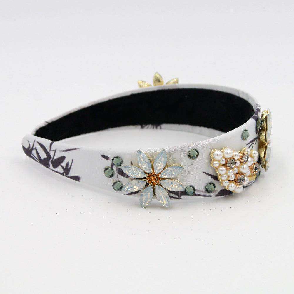 Baroque Fashion Hair Accessories Headband Flowers by edenista