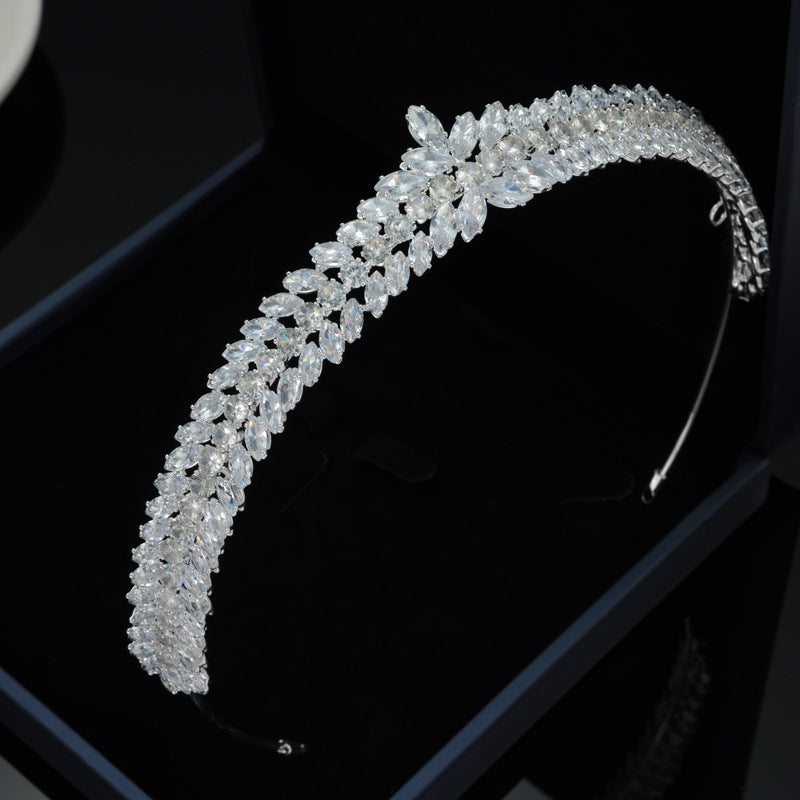 Zircon Crown Wedding Dress Bride Jewelry Crown by edenista