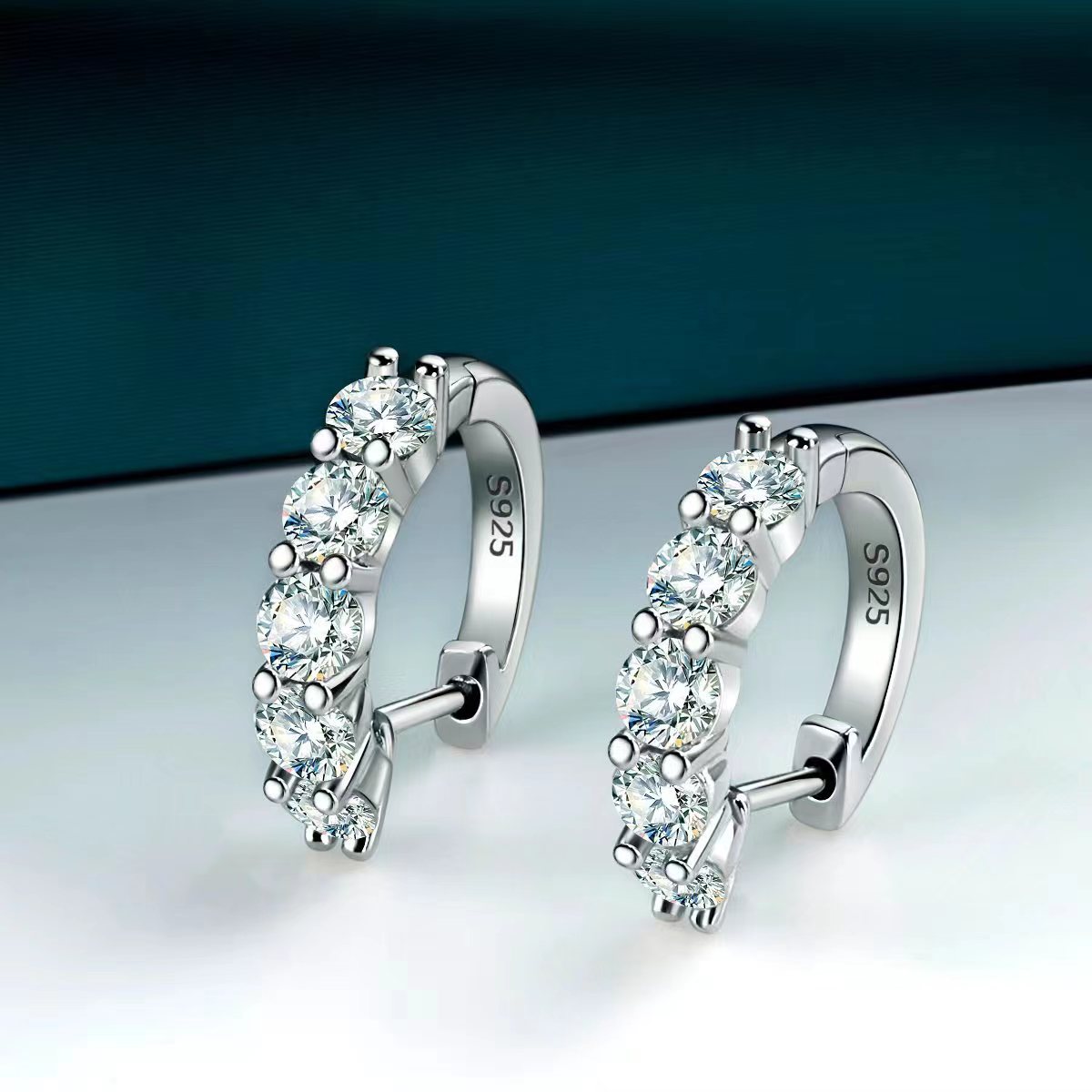 Moissanite Stud Earrings D Color Moissanite Earrings by edenista