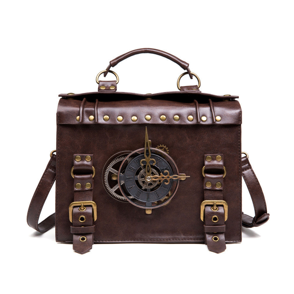 Steampunk industrial retro style shoulder bag by edenista
