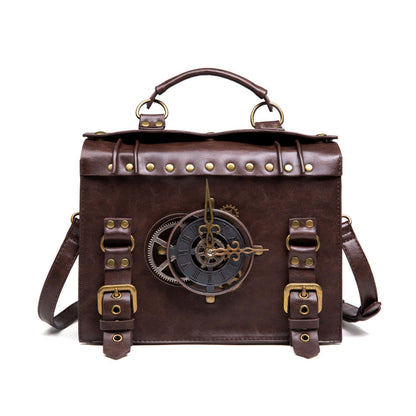 Steampunk industrial retro style shoulder bag by edenista