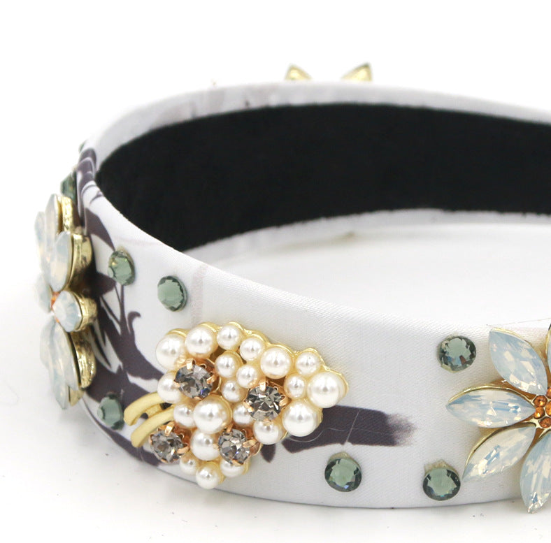 Baroque Fashion Hair Accessories Headband Flowers by edenista