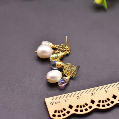 Original Natural Baroque Edison Pearl Earrings by edenista
