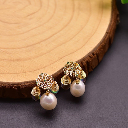 Original Natural Baroque Edison Pearl Earrings by edenista
