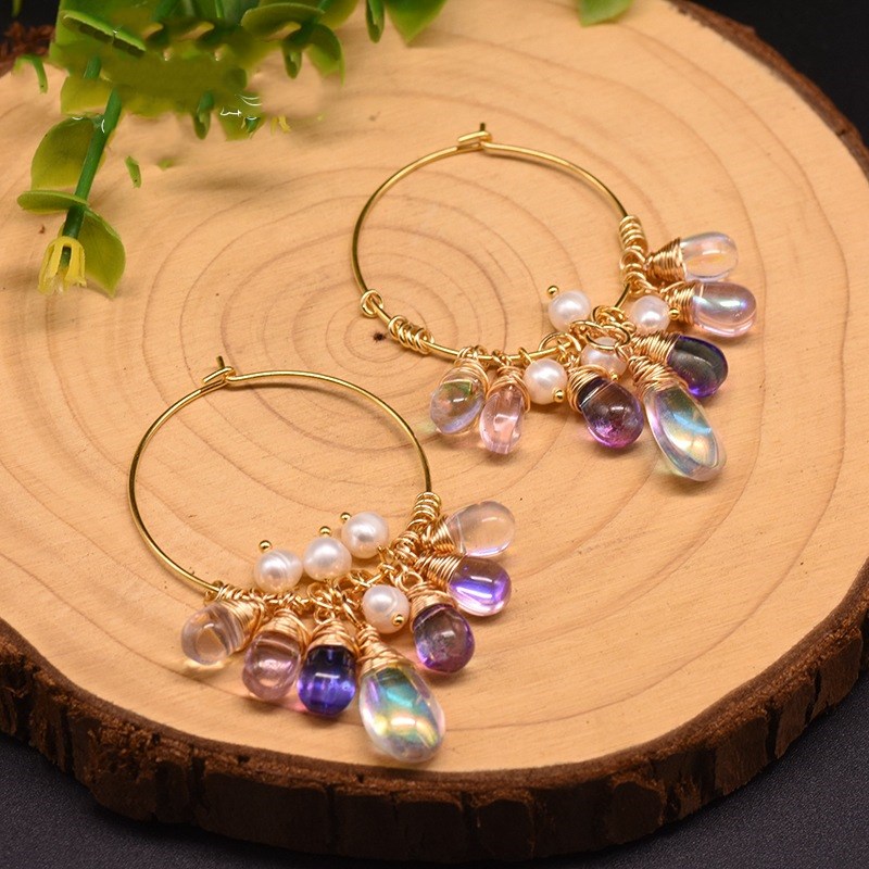 Pearl Czech crystal earrings by edenista