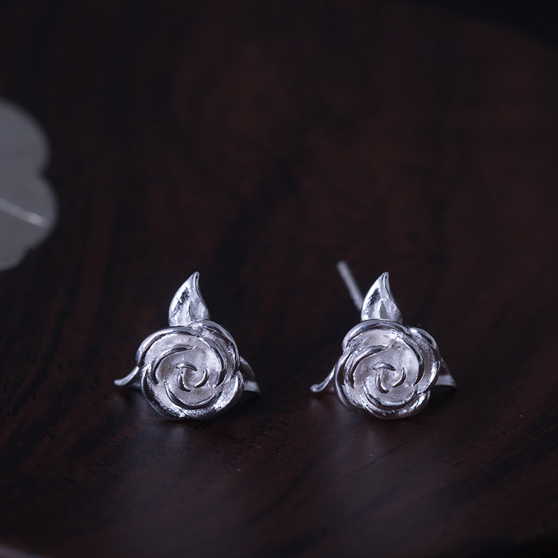Creative jewelry rose earrings by edenista