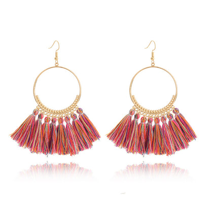 Big Round Drop Dangle Earrings by edenista