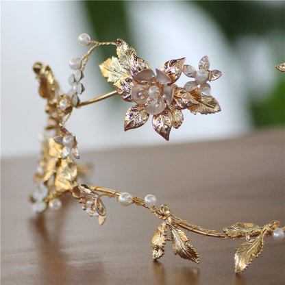 Shaped Asymmetric Handmade Bridal Head Jewelry by edenista