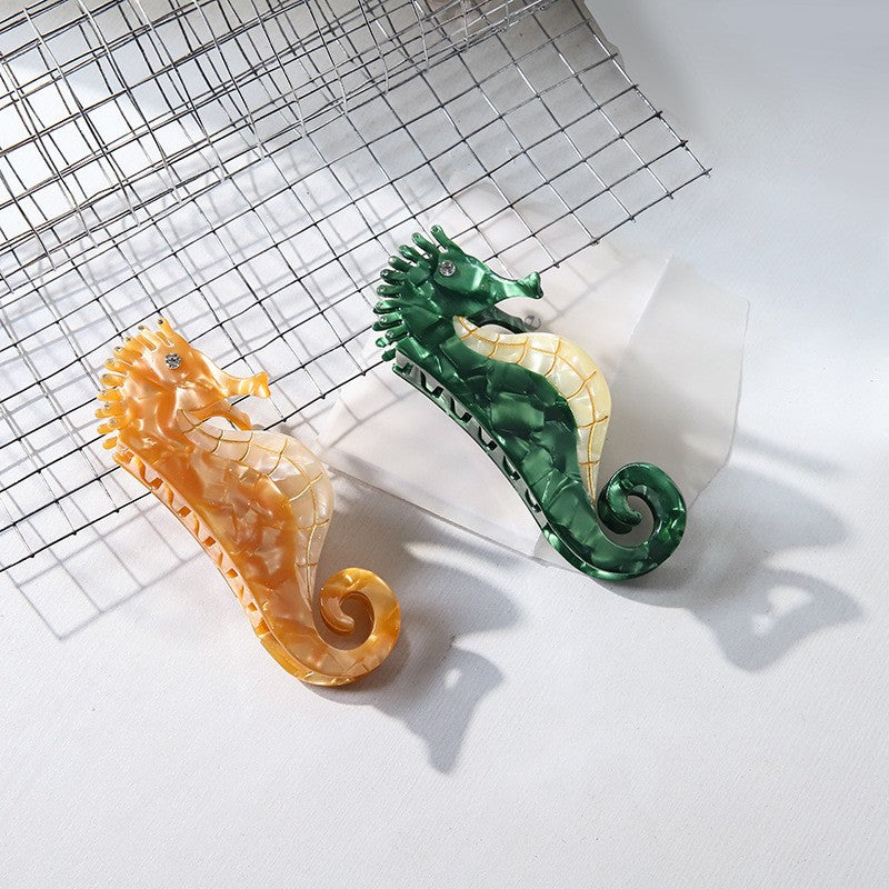 Hair Accessories Seahorse Head Acetate Clip Exquisite by edenista