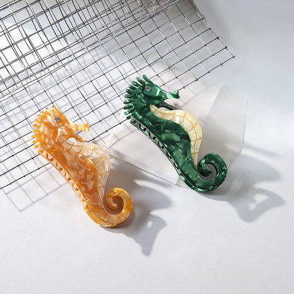 Hair Accessories Seahorse Head Acetate Clip Exquisite by edenista