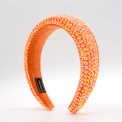 Baroque Hairband Wide Edge Diamond Hairband by edenista
