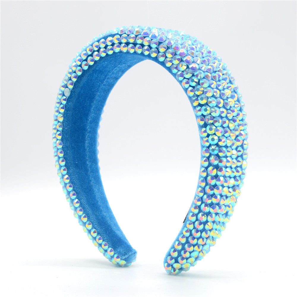 Baroque Hairband Wide Edge Diamond Hairband by edenista