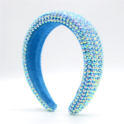 Baroque Hairband Wide Edge Diamond Hairband by edenista