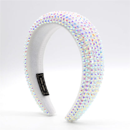 Baroque Hairband Wide Edge Diamond Hairband by edenista