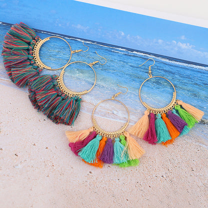 Big Round Drop Dangle Earrings by edenista