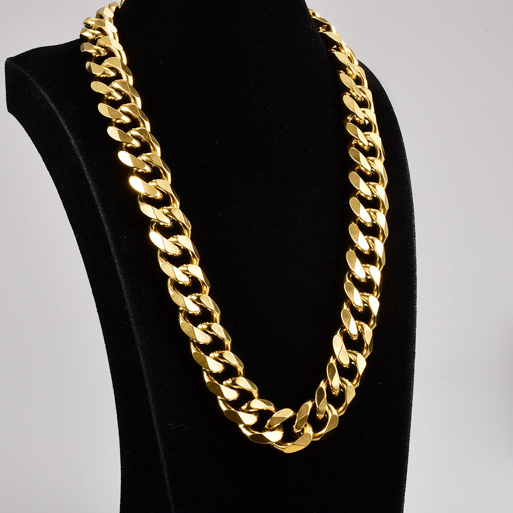 Stainless Steel Cuban Chain Necklace by edenista