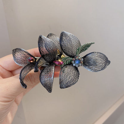 Elegant Flower-de-Luce Romantic Barrettes by edenista