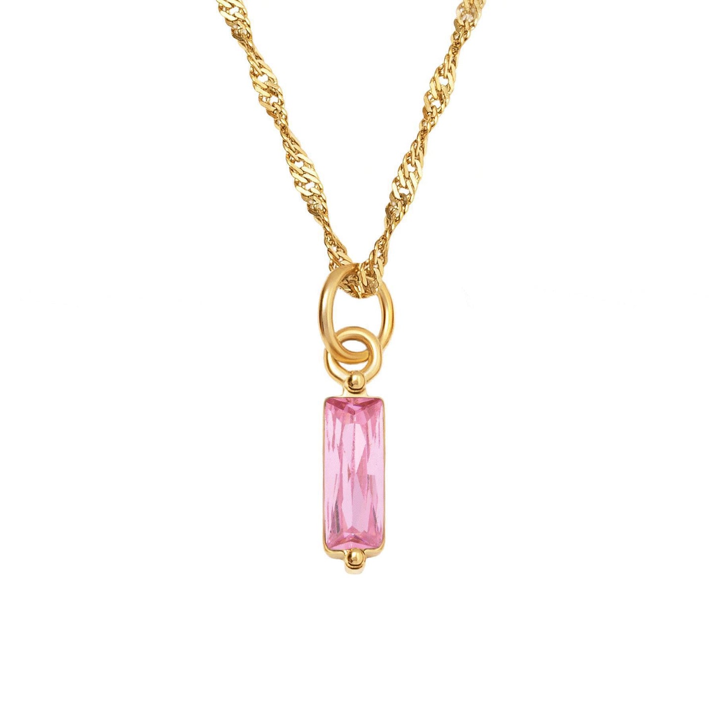 Color Twelve Birthstone Necklace Electroplating by edenista