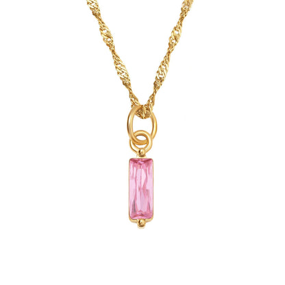 Color Twelve Birthstone Necklace Electroplating by edenista