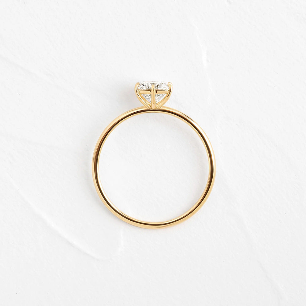 925 Silver Six-Claw Ring – Gold Electroplated