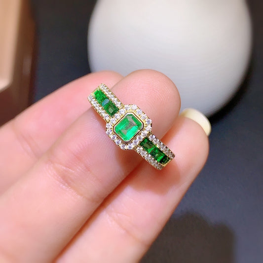 Natural Colombian Emerald Ring Female by edenista
