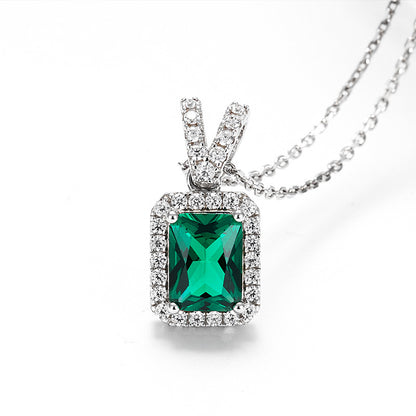 Emerald Clavicle Necklace For Women by edenista