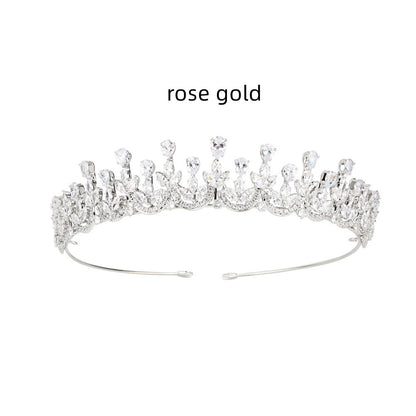 High-end Zircon Crown Light Luxury Bridal Accessories by edenista