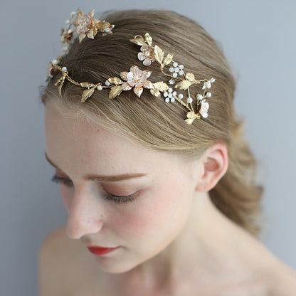 Shaped Asymmetric Handmade Bridal Head Jewelry by edenista