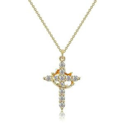 Christian Religious Symbola Drop Classic Crown & Cross Pendant Choker Easter Necklace For Women & Men & Girls Pretty Crown Cross Necklace For Daily Party Clothing Decor Trendy All-match & Exquisite Je by edenista