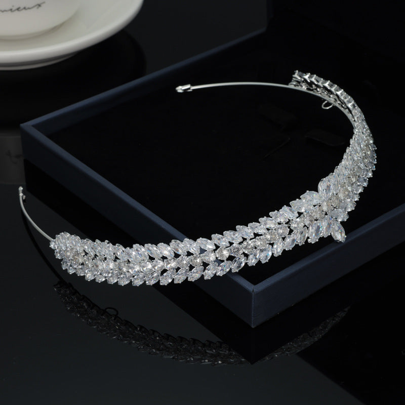 Zircon Crown Wedding Dress Bride Jewelry Crown by edenista