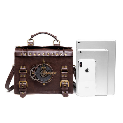 Steampunk industrial retro style shoulder bag by edenista