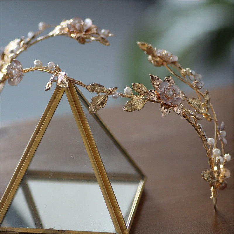 Shaped Asymmetric Handmade Bridal Head Jewelry by edenista