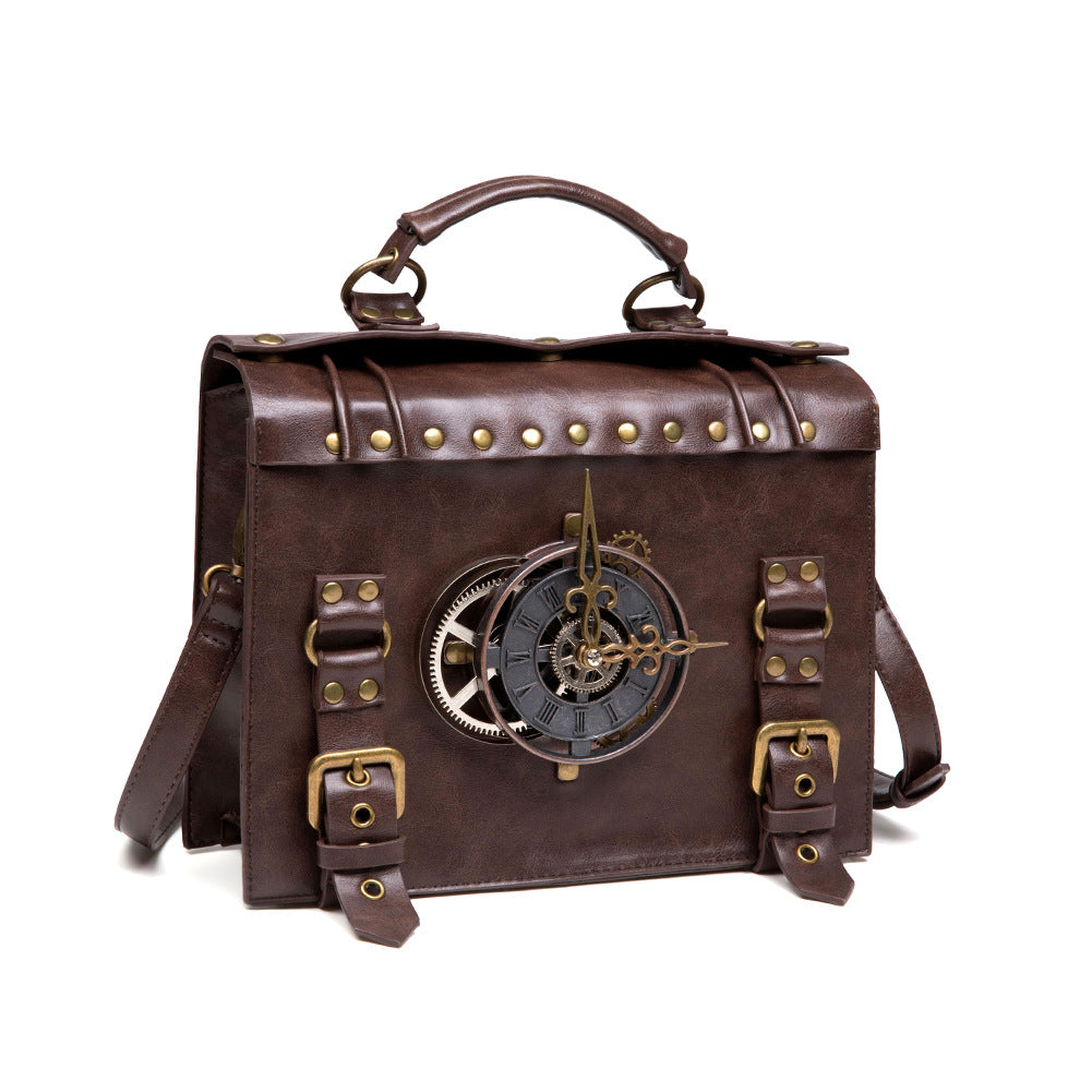 Steampunk industrial retro style shoulder bag by edenista