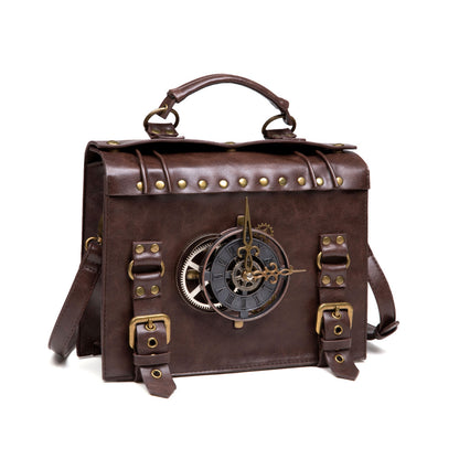 Steampunk industrial retro style shoulder bag by edenista