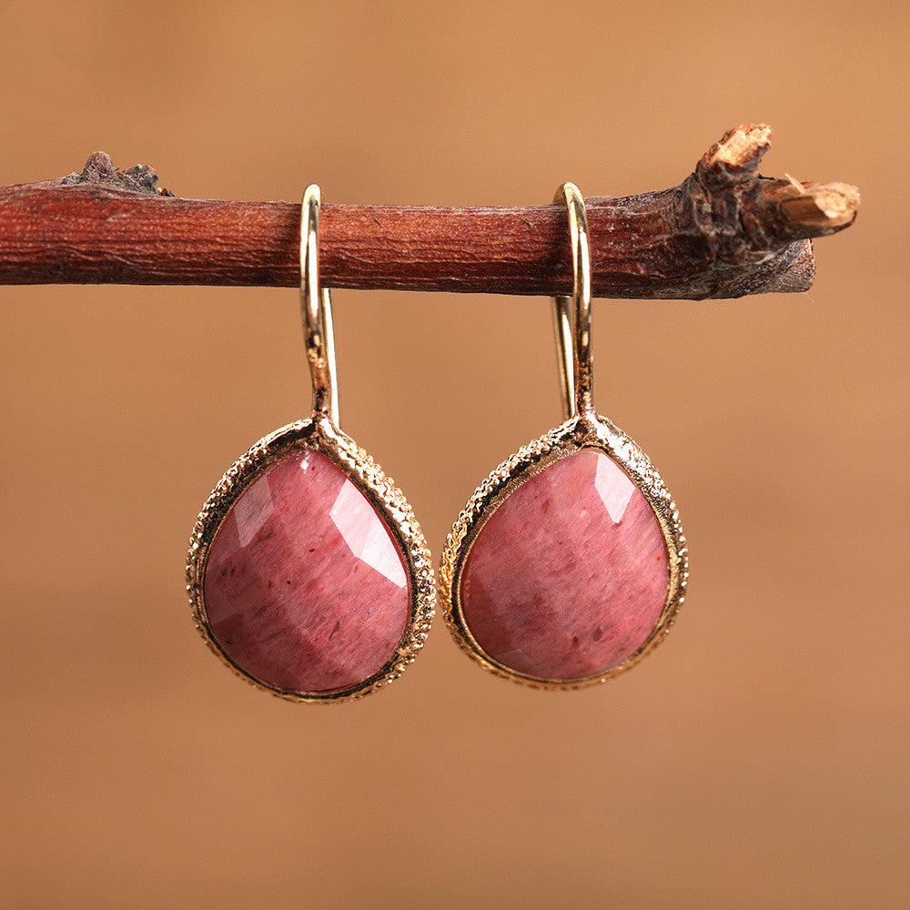 Women Earrings Water Drop Jewelry Amethyst by edenista