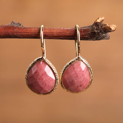 Women Earrings Water Drop Jewelry Amethyst by edenista
