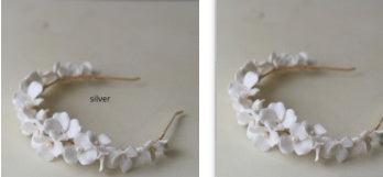 Bridal Simple Ceramic Flower Headband by edenista