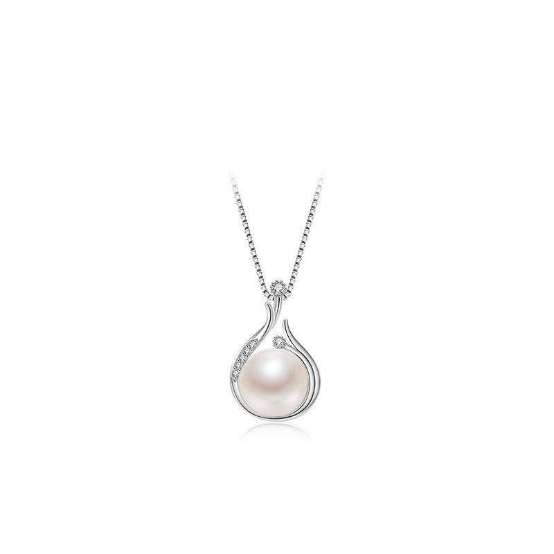 Women's Necklace S925 Silver Natural Freshwater Pearl Necklace Luxury Niche Fall Winter Sweater Chain Jewelry by edenista