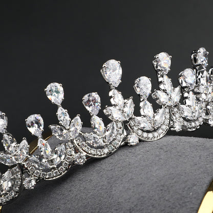 High-end Zircon Crown Light Luxury Bridal Accessories by edenista