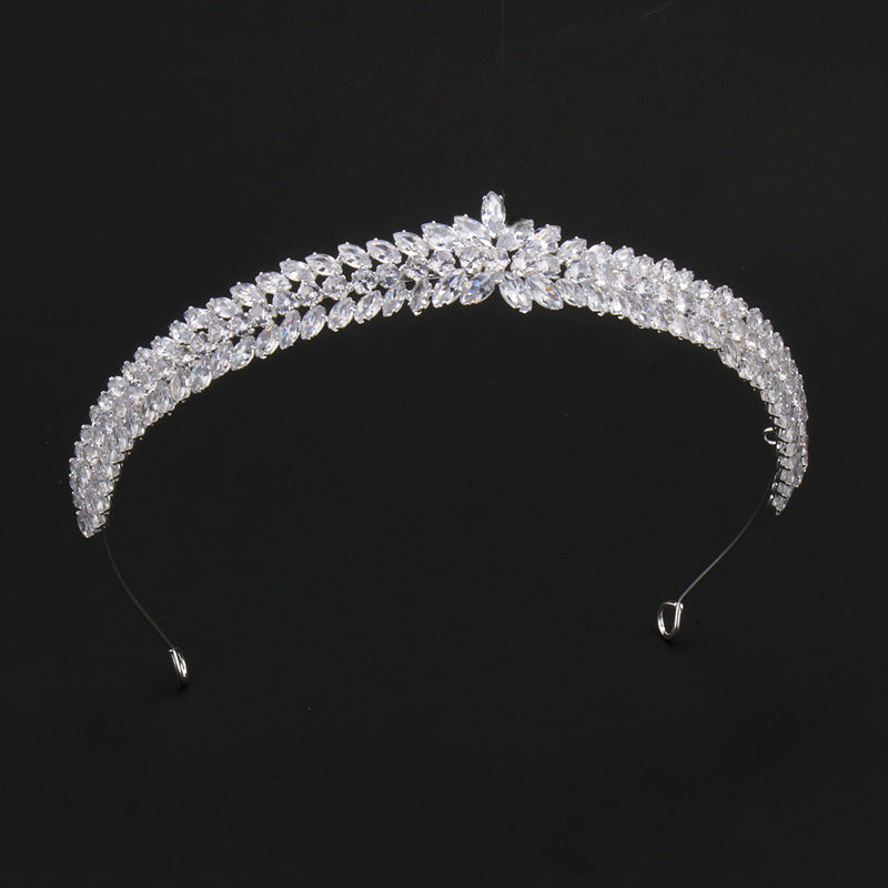 Zircon Crown Wedding Dress Bride Jewelry Crown by edenista